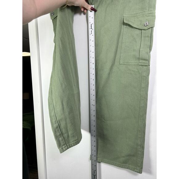 Cider Alessia Green Cargo Jeans L NWT - Picture 5 of 9